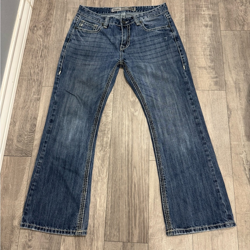 Men's Dark Blue Bootcut Jeans